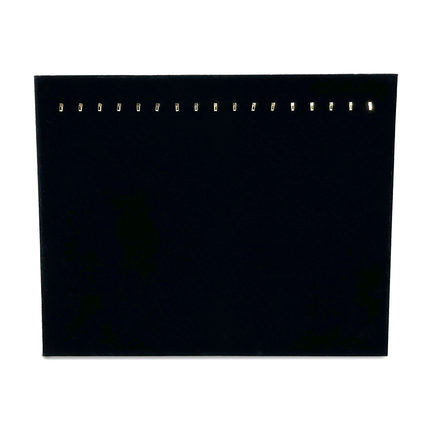 Black Velvet Jewelry Display Pad with 17 Hooks