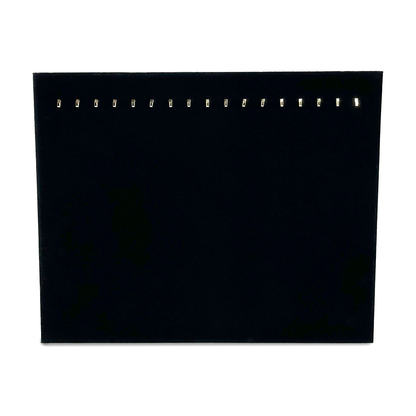 Black Velvet Jewelry Display Pad with 17 Hooks