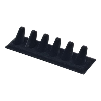 Black Velvet Straight 6 Finger Display
