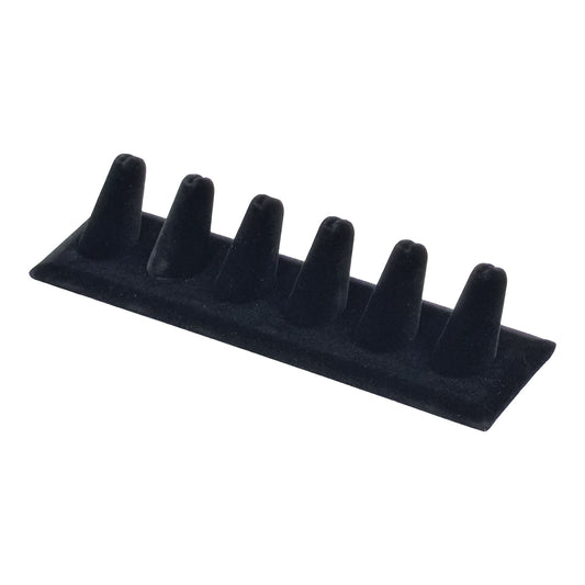 Black Velvet Straight 6 Finger Display