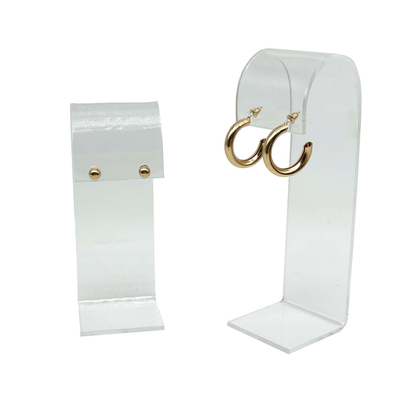 Clear Acrylic Rounded Top 3-Tier Earring Jewelry Display Stands