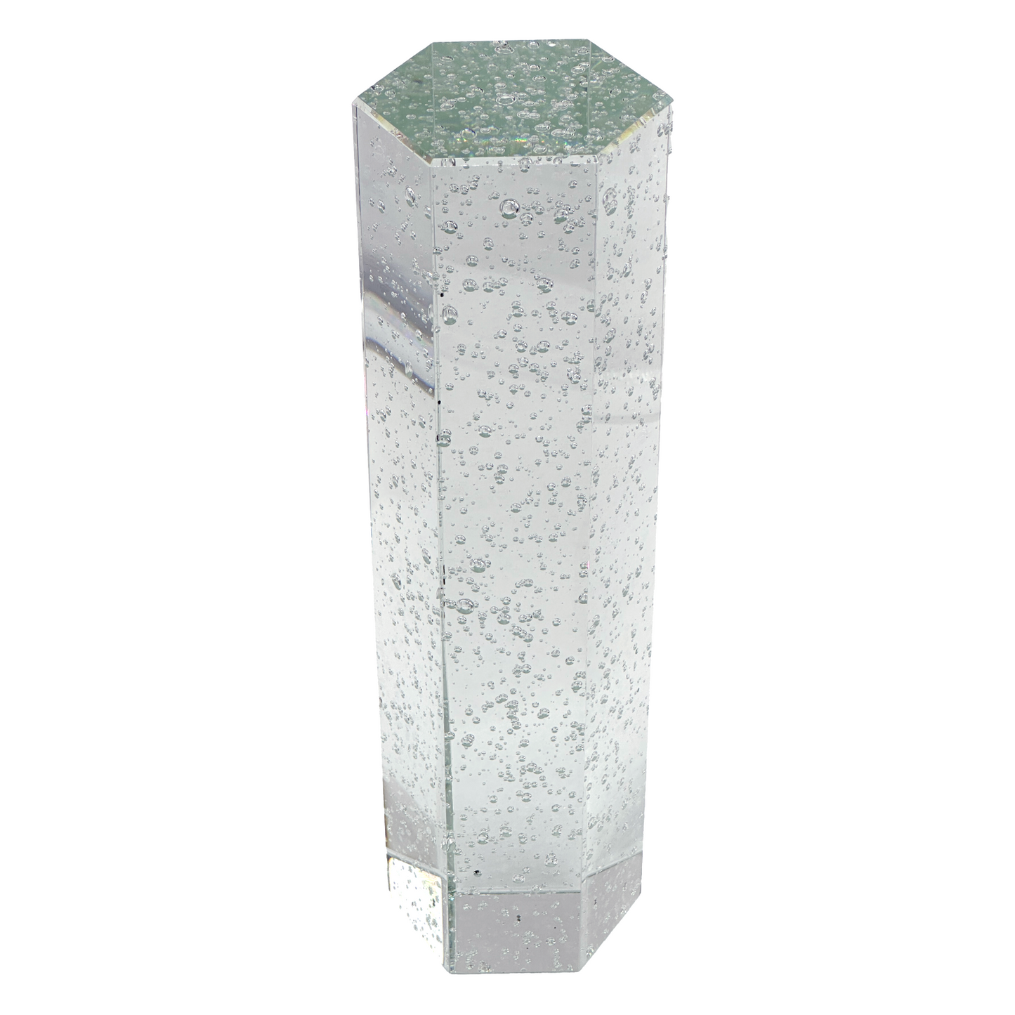 Clear Hexagon Column Crystal Paperweight