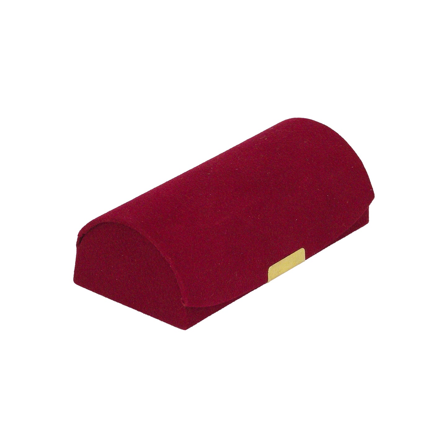 Crimson Red Half-Moon Portable Jewelry Organizer Storage Case