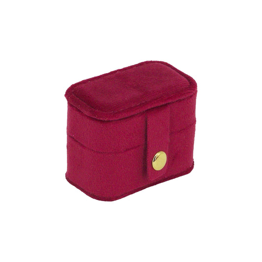 Crimson Red Velvet Portable Jewelry Organizer Storage Case