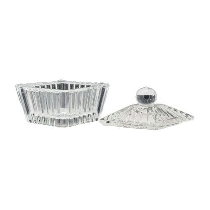 Decorative Glass Keepsake Jar with Lid