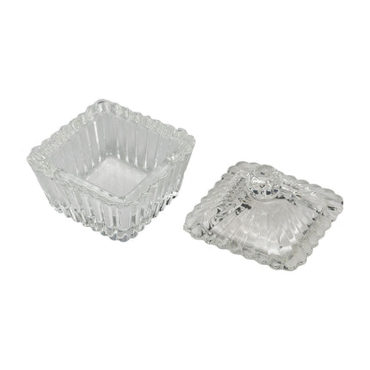 Decorative Glass Keepsake Jar with Lid