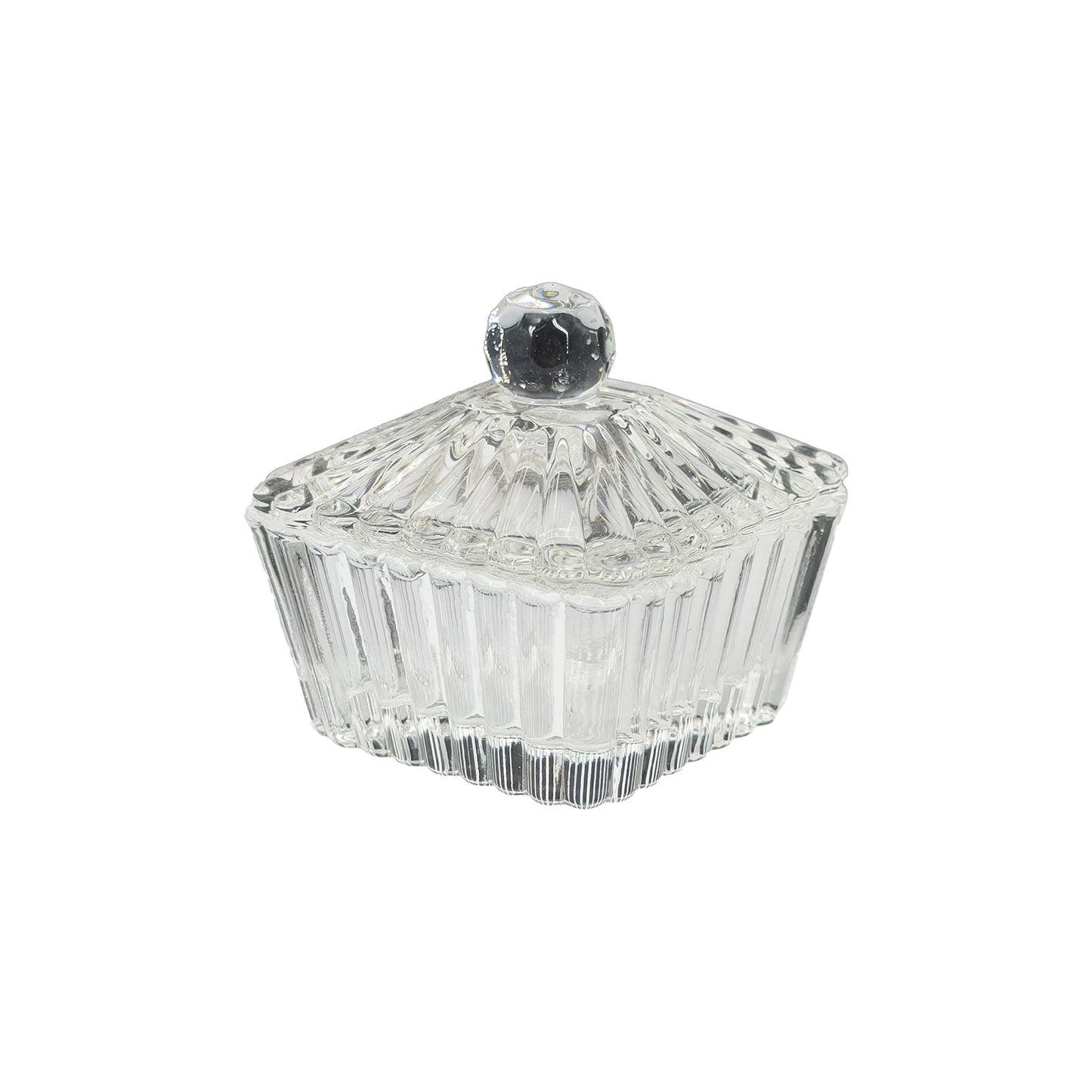 Decorative Glass Keepsake Jar with Lid