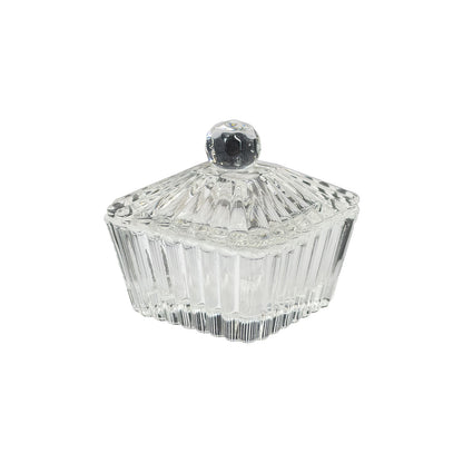 Decorative Glass Keepsake Jar with Lid