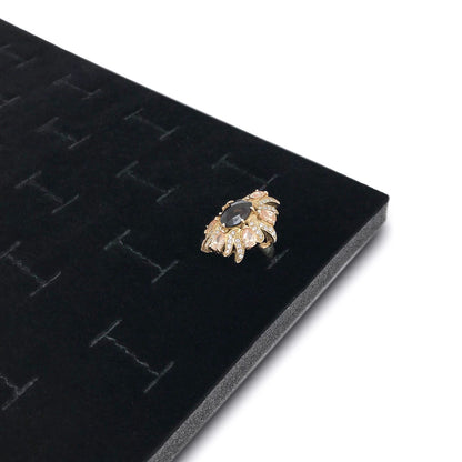 Deluxe Black Velvet Ring Foam for 72 Rings
