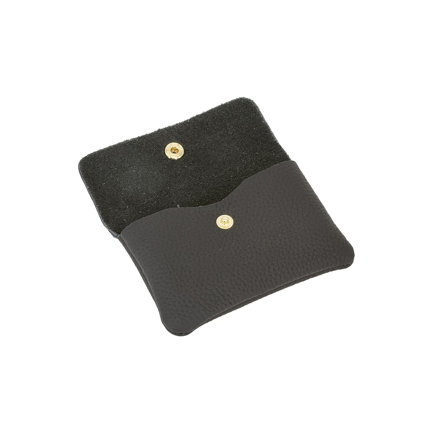 Genuine Leather Card Holder Wallet with Snap Closure