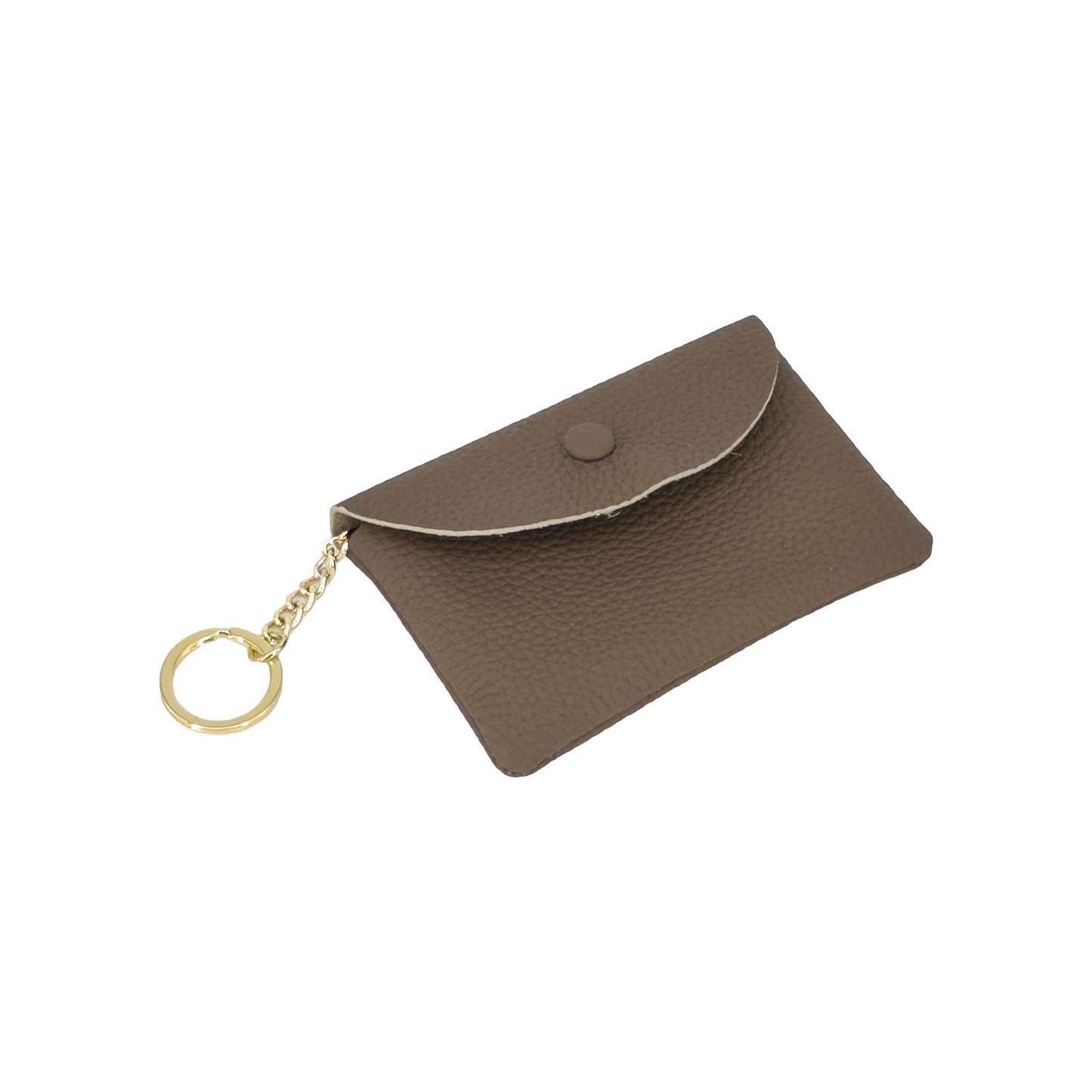 Genuine Leather Card Holder Wallet with Snap Closure