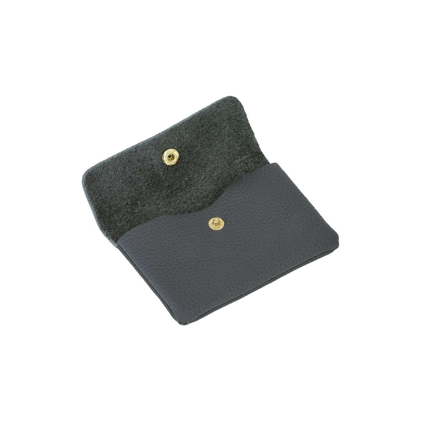 Genuine Leather Card Holder Wallet with Snap Closure
