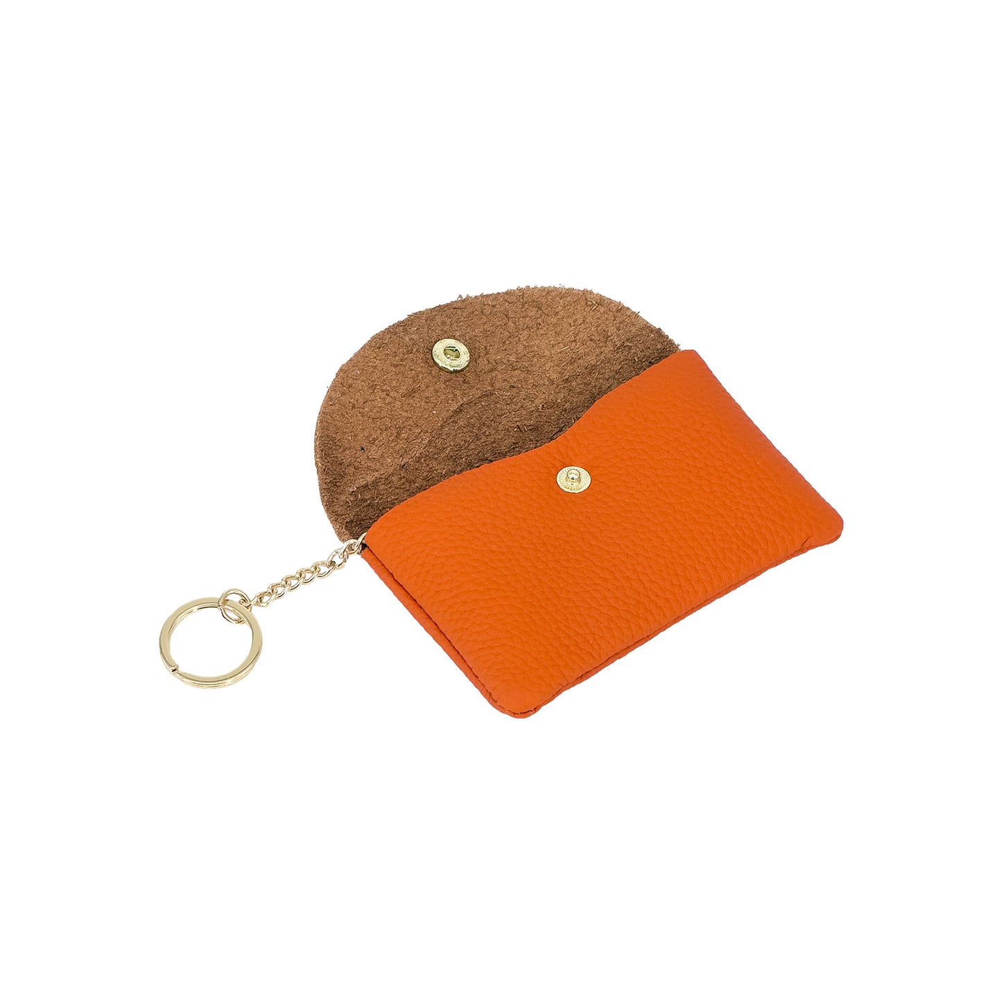 Genuine Leather Card Holder Wallet with Snap Closure