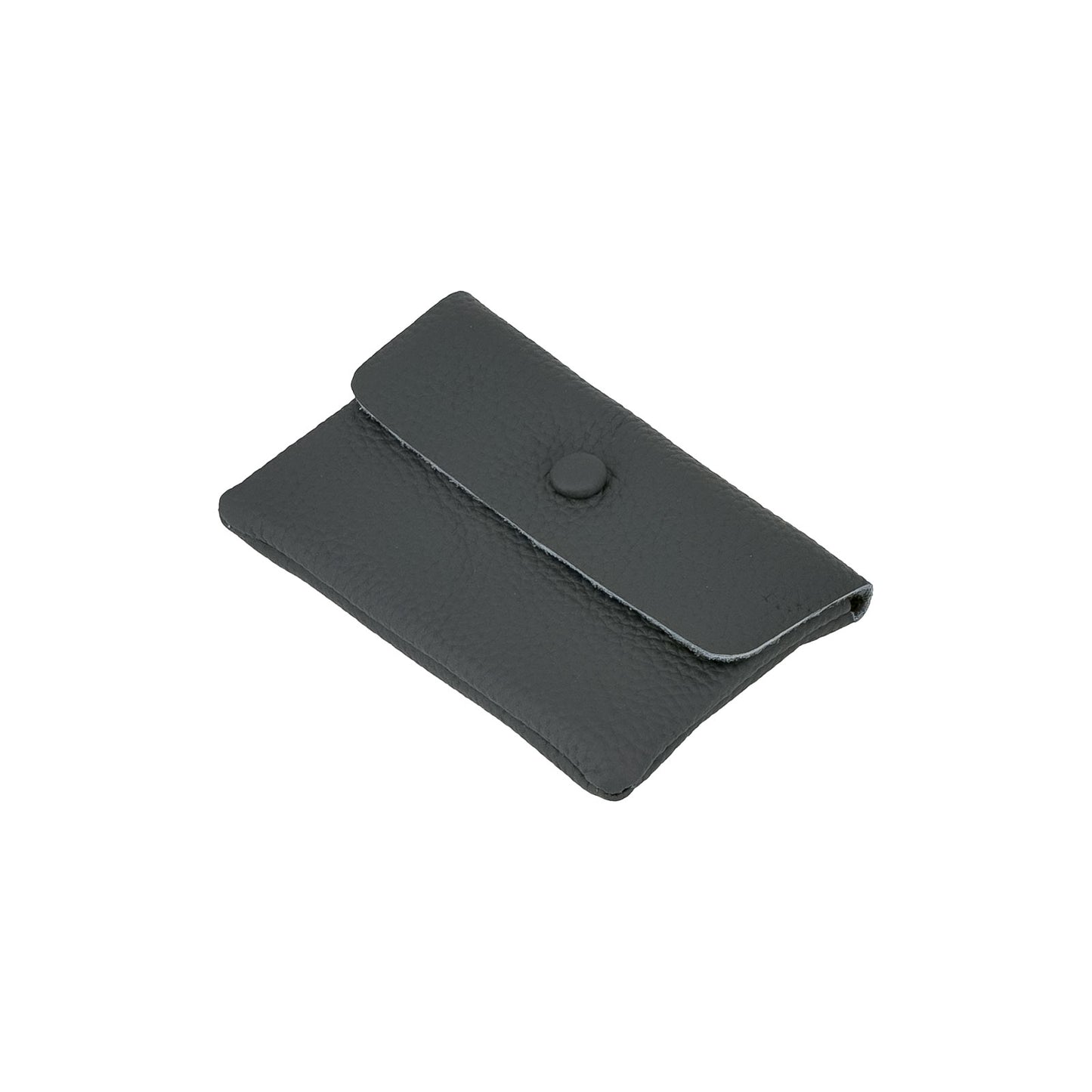 Genuine Leather Card Holder Wallet with Snap Closure