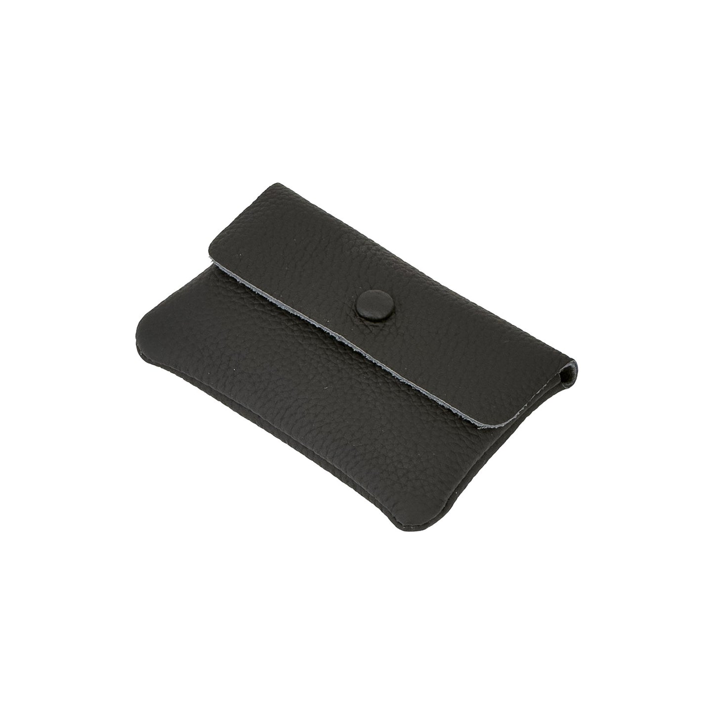 Genuine Leather Card Holder Wallet with Snap Closure