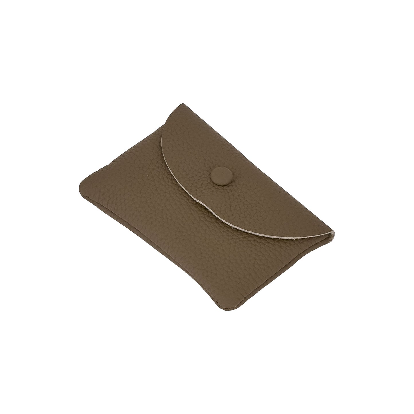 Genuine Leather Card Holder Wallet with Snap Closure