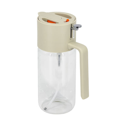 Glass Oil Dispenser with Sprayer and Fine-Mesh Filter