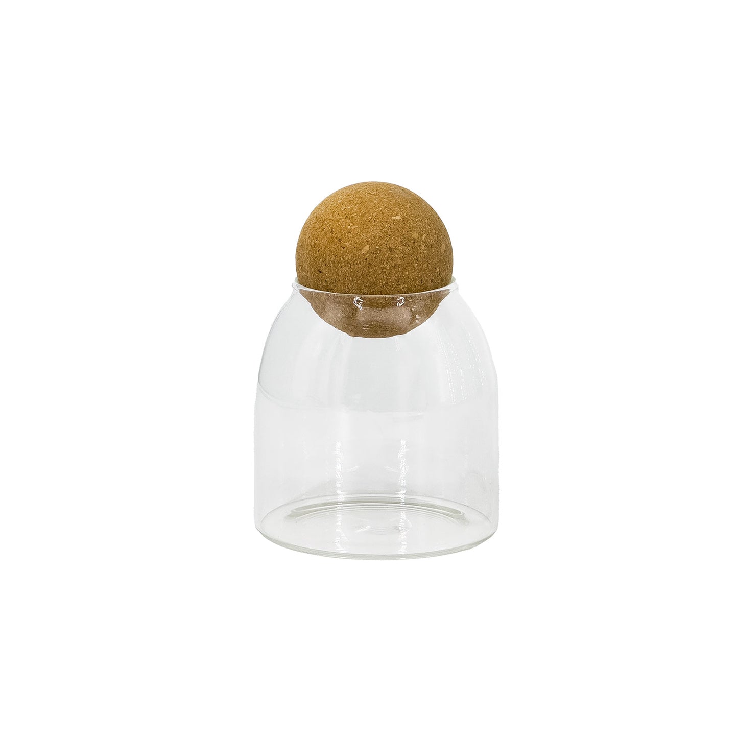 Glass Storage Jar with Cork Ball Lid
