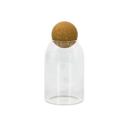 Glass Storage Jar with Cork Ball Lid