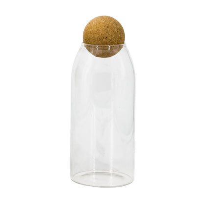 Glass Storage Jar with Cork Ball Lid