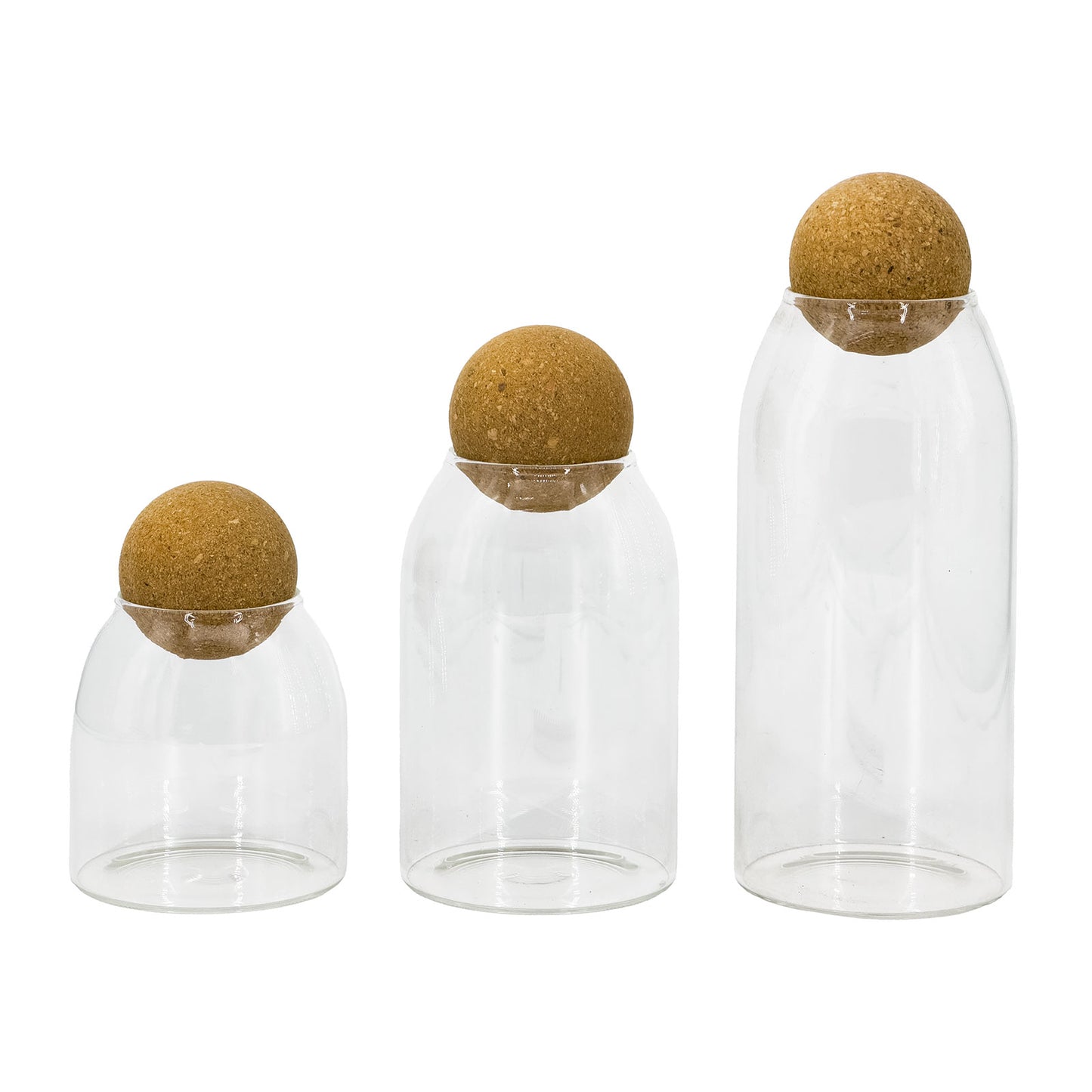 Glass Storage Jar with Cork Ball Lid