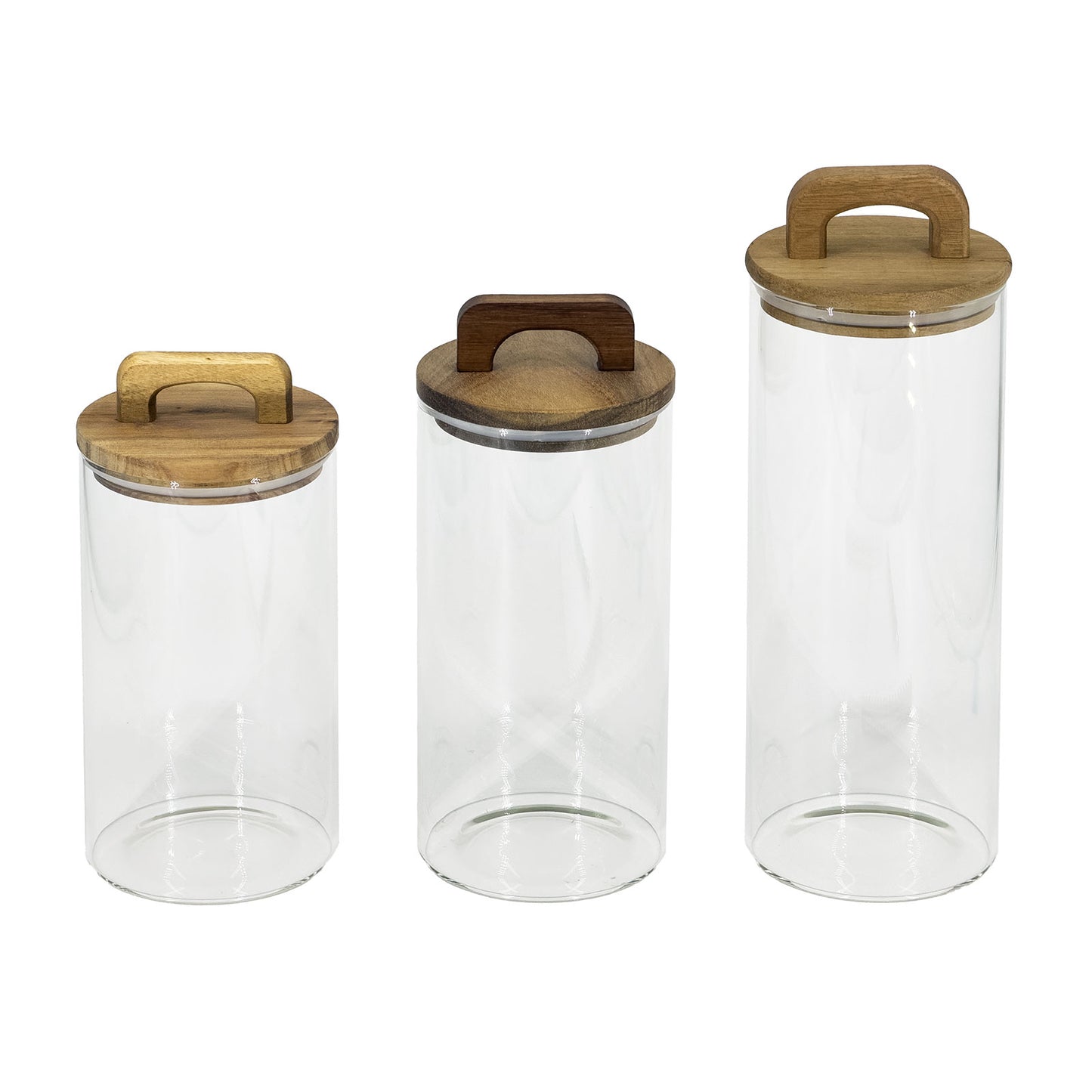 Glass Storage Jar with Walnut Wood Lid