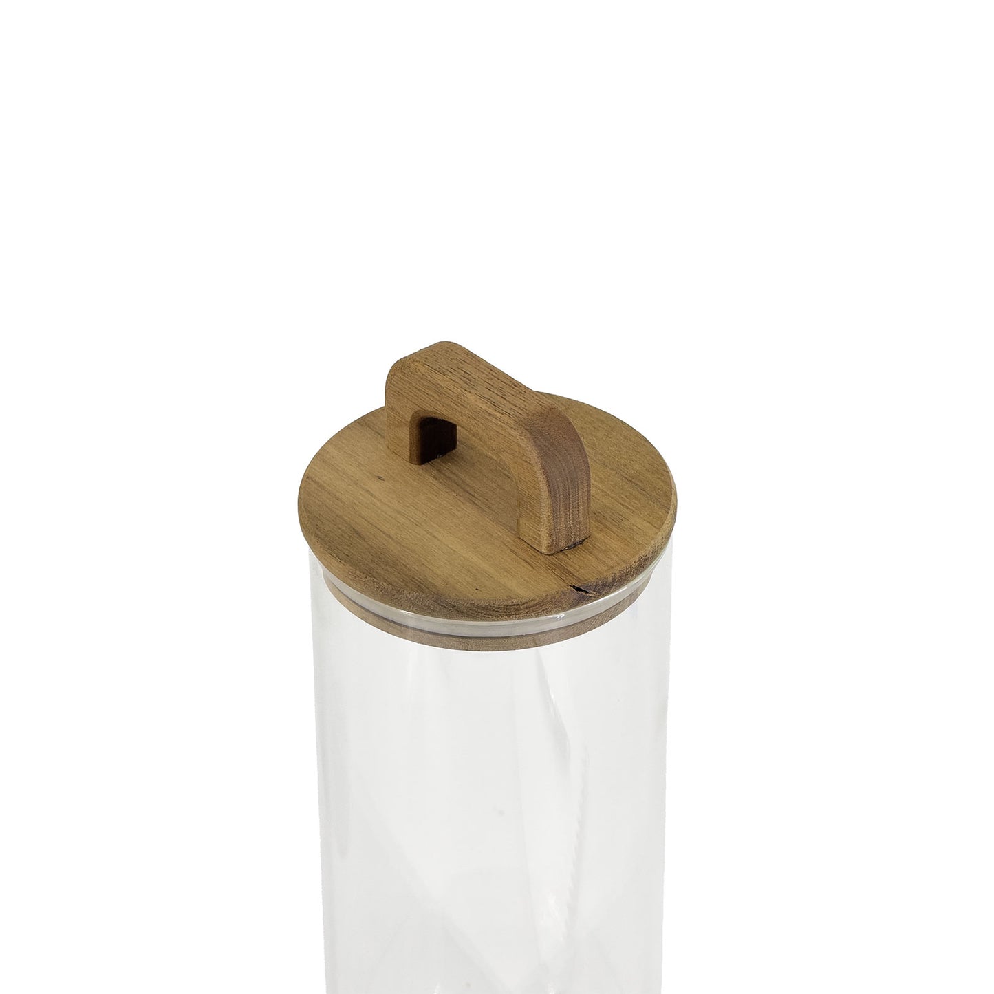Glass Storage Jar with Walnut Wood Lid