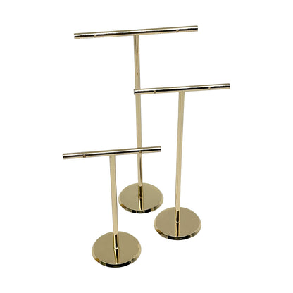 5" Gold Metal T-Bar Earring Jewelry Display Stand