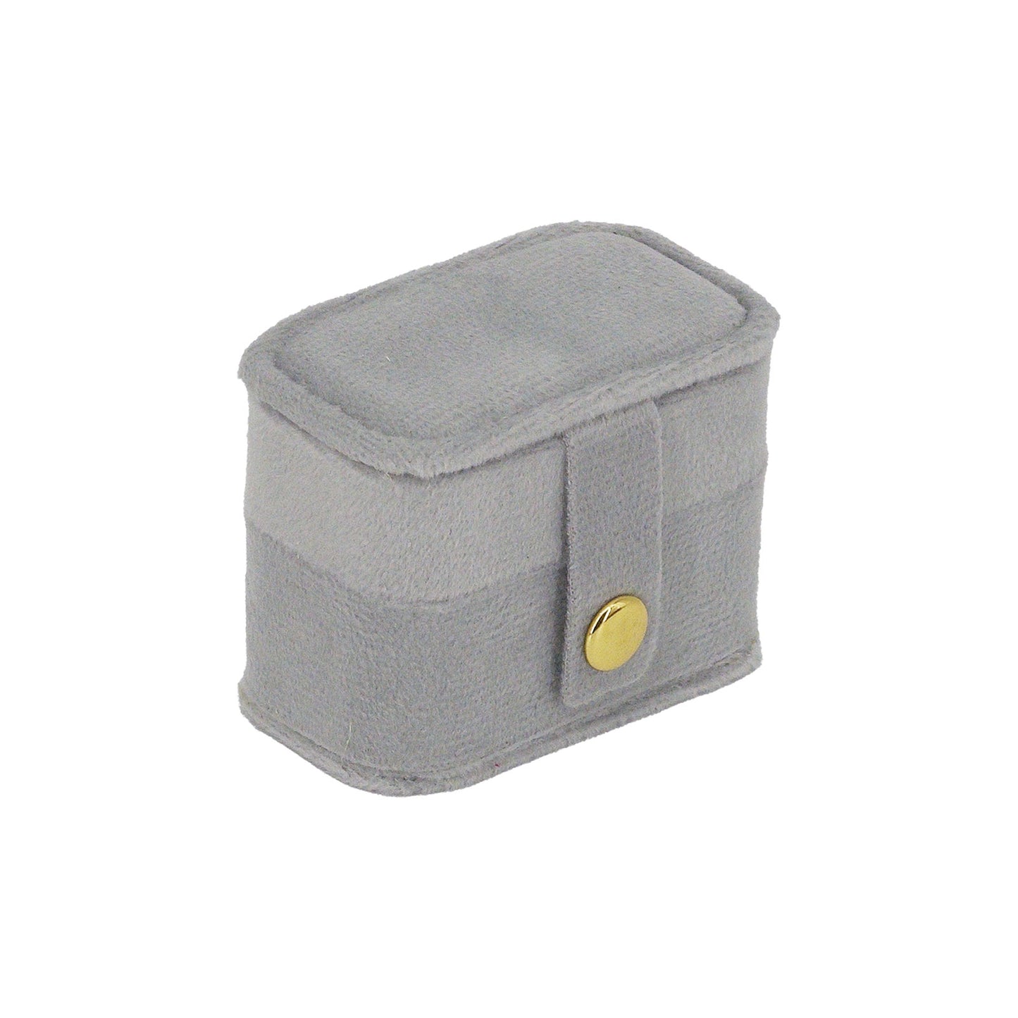 Gray Velvet Portable Jewelry Organizer Storage Case