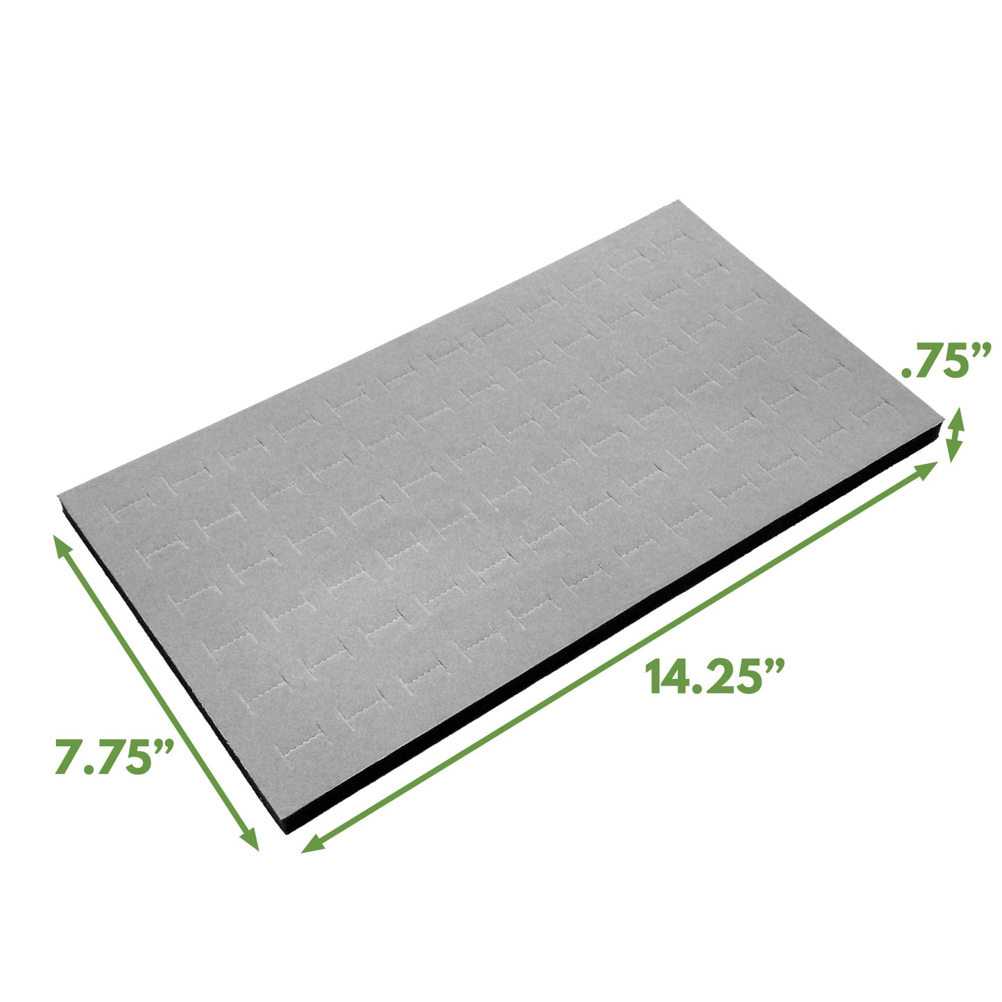 Gray Velvet Ring Foam for 72 Rings