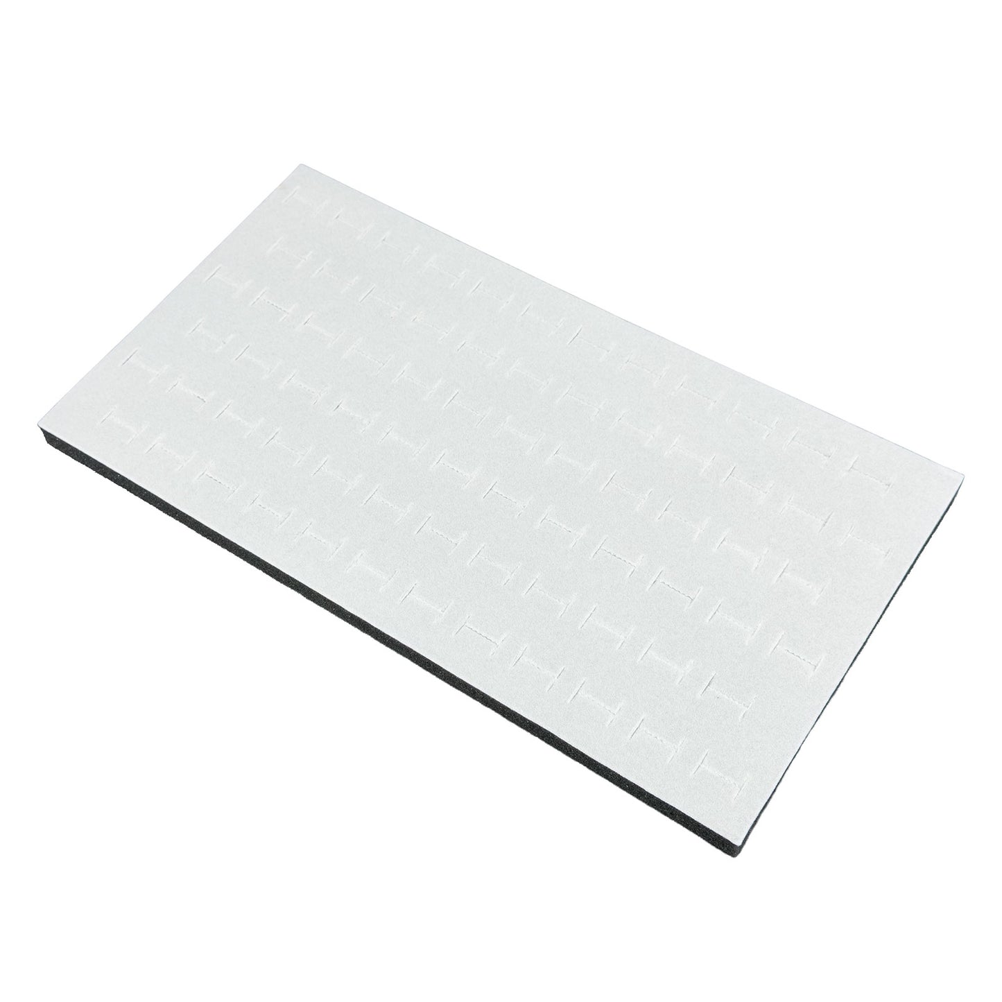 Gray Velvet Staggered Ring Foam for 72 Rings