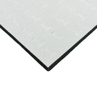 Gray Velvet Staggered Ring Foam for 72 Rings