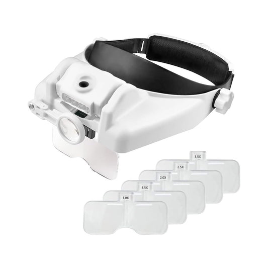Hands-Free LED Headband Magnifier Glasses