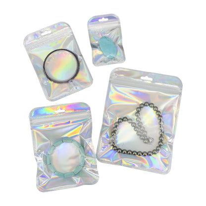 2 3/4" x 4 5/16" Holographic Resealable Zip Lock Bags with Hang Hole