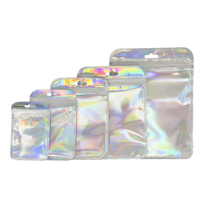 2 3/4" x 4 5/16" Holographic Resealable Zip Lock Bags with Hang Hole