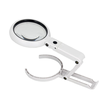 LED Illuminated Handheld and Hands-Free Table Magnifier