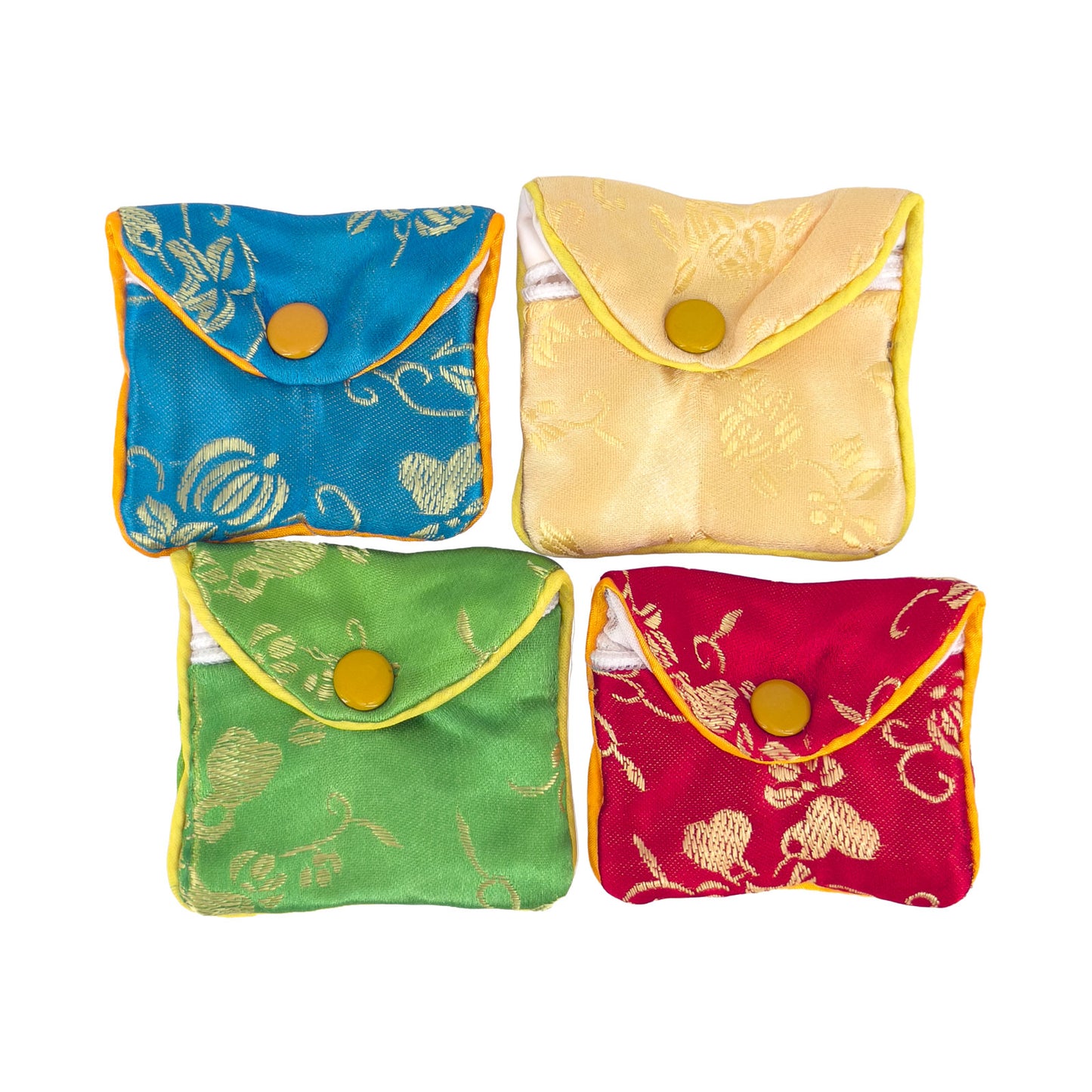 2 1/2" x 2 3/8" Multicolor Chinese Zipper Pouch