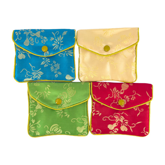 3 1/2" x 3" Multicolor Chinese Zipper Pouch