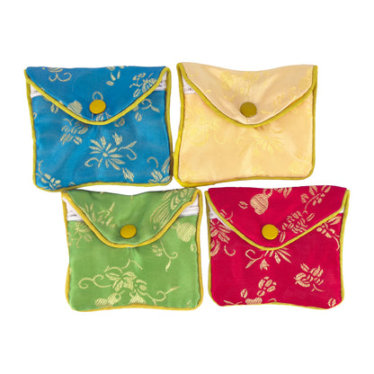 3" x 2 1/2" Multicolor Chinese Zipper Pouch