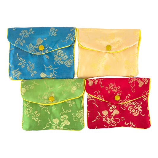 4 1/2" x 3 1/2" Multicolor Chinese Zipper Pouch