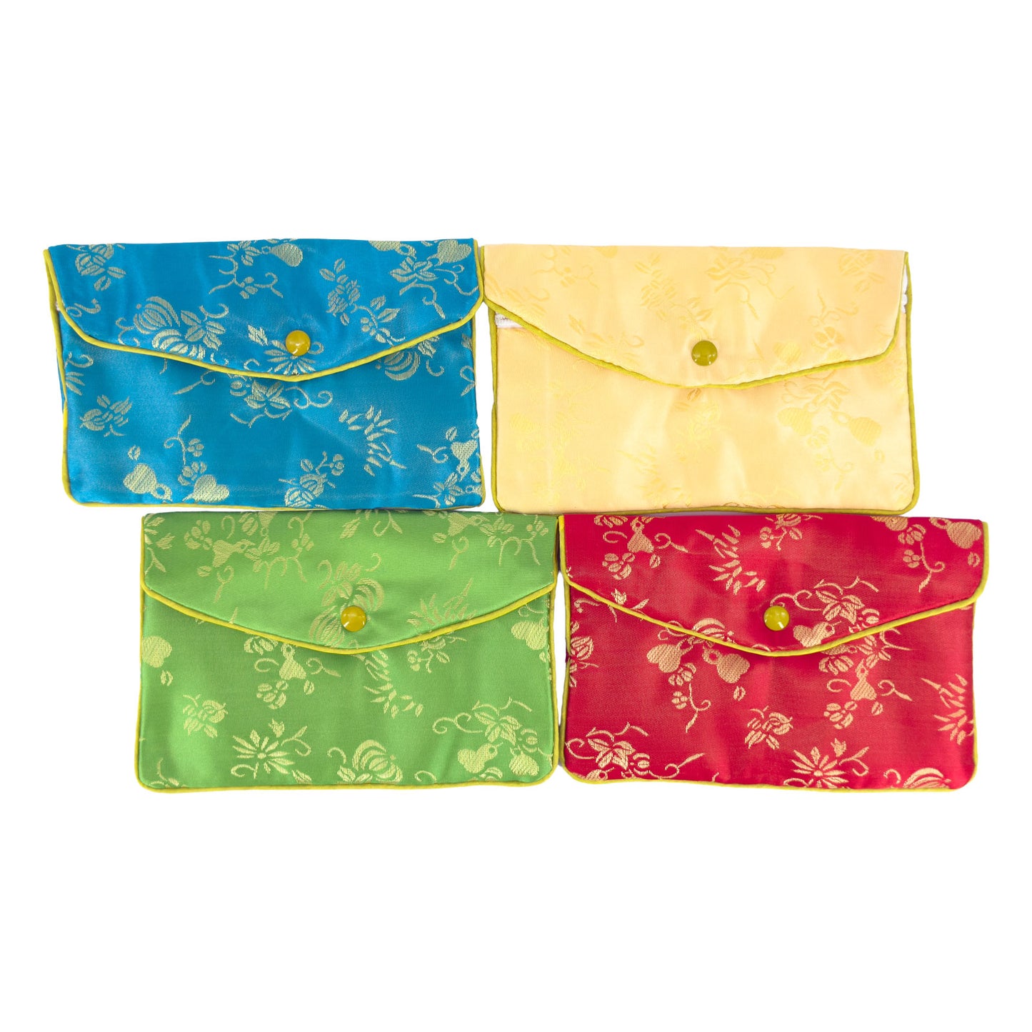 6 1/2" x 4" Multicolor Chinese Zipper Pouch