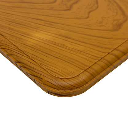 12" x 8 1/2" Natural Oak Woodgrain Texture Plastic Serving Tray