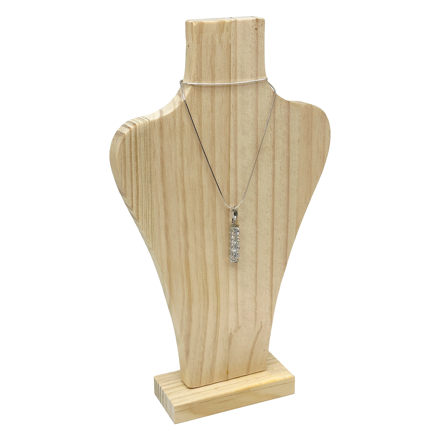 10 1/2" Natural Wood Easel Necklace Display