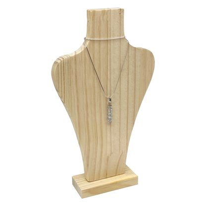 12" Natural Wood Easel Necklace Display