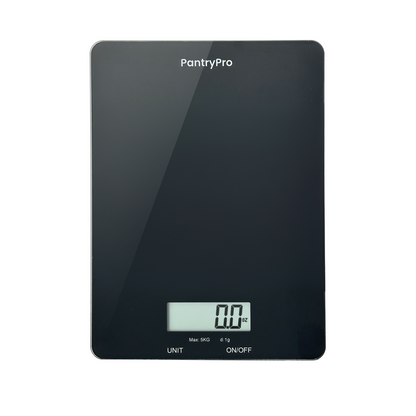 Black PantryPro 11 lb Capacity Glass Platform Digital Kitchen Scale