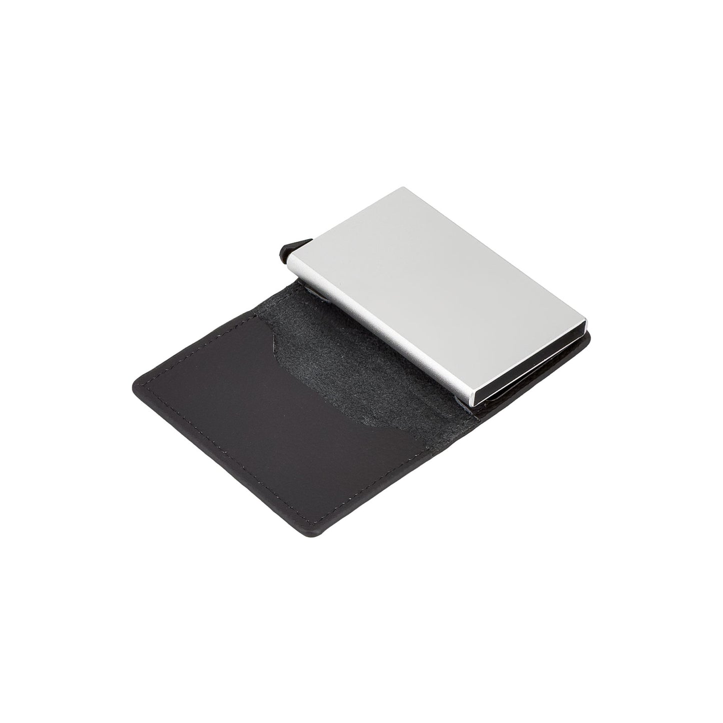 RFID Blocking Genuine Leather Pop-Up Card Holder Wallet