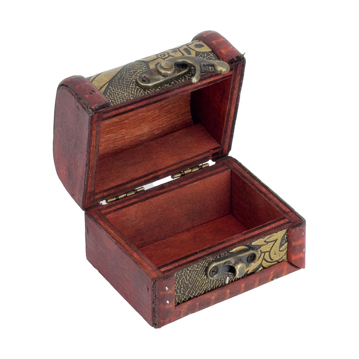Small Decorative Treasure Red Wood Chest Box