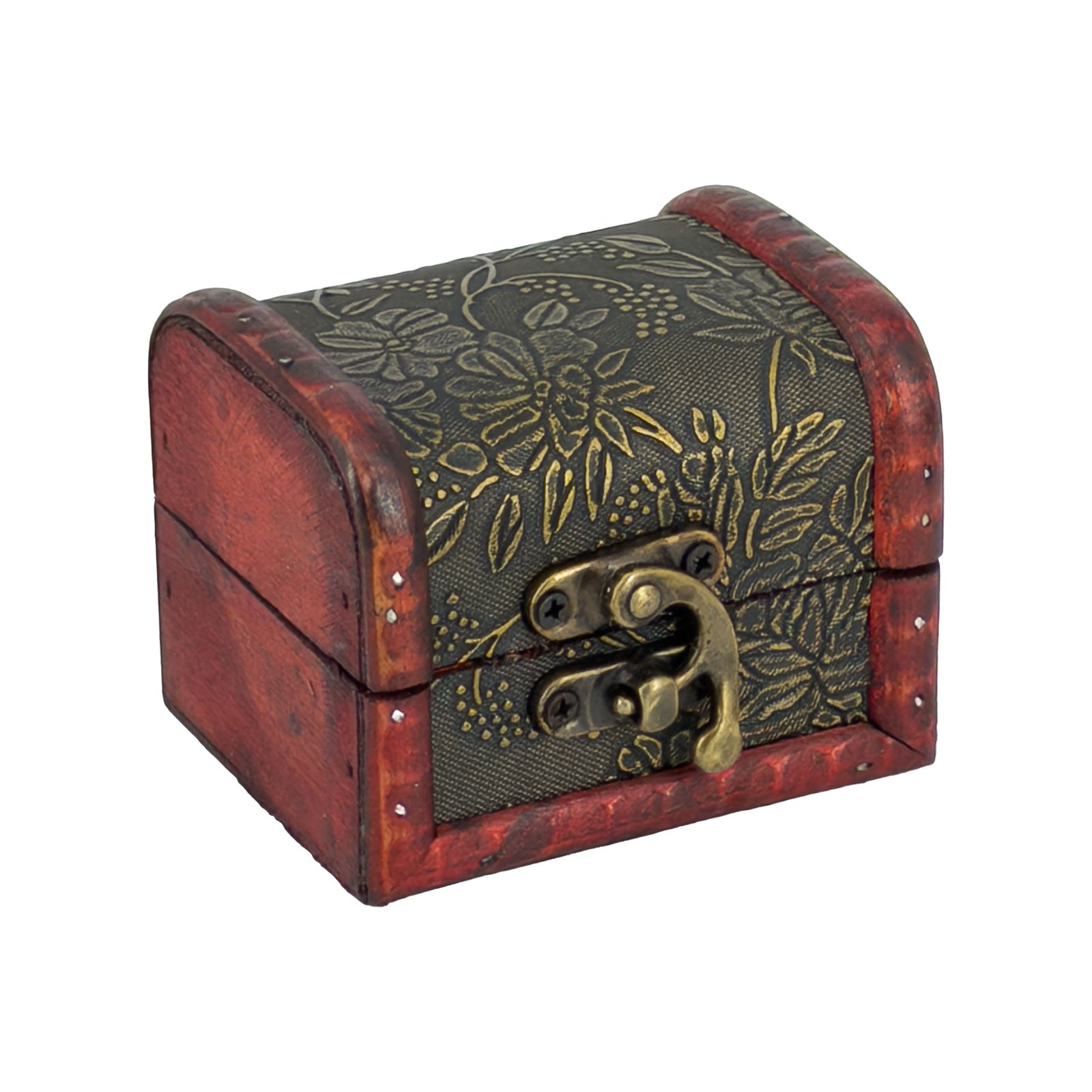 Small Decorative Treasure Red Wood Chest Box – JPI Display