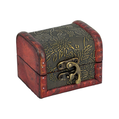 Small Decorative Treasure Red Wood Chest Box