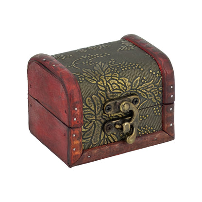 Small Decorative Treasure Red Wood Chest Box
